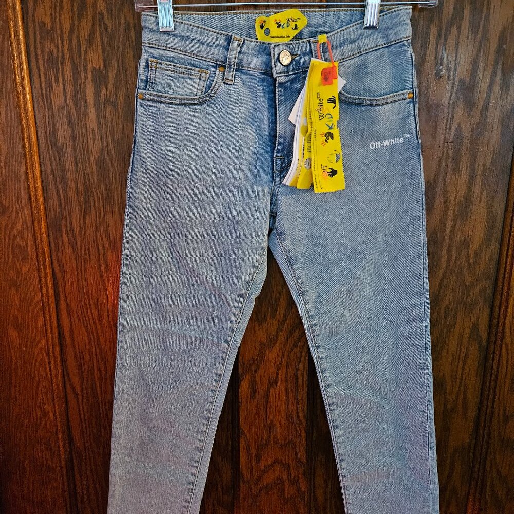 OFF-WHITE™ KIDS DENIM PANTS Sz 8 Retail $ 450.00
